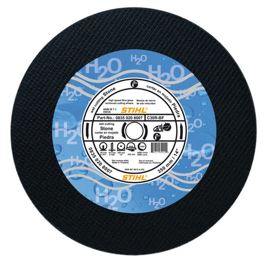 Disco de resina sintética, corte en mojado