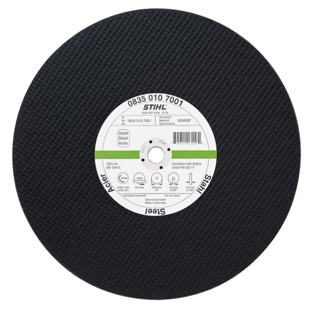 Disco de resina sintética -Tronzadora, Acero